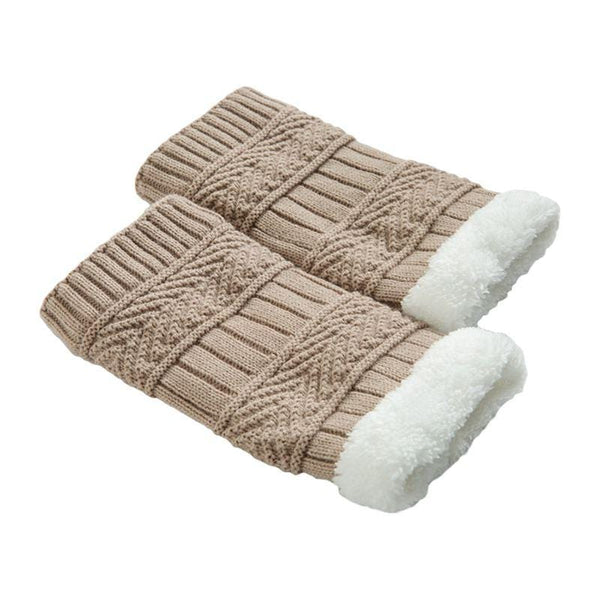 Winter Thickening Solid Color Woolen Knitted Leg Warmers