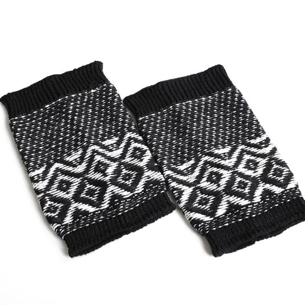 Fashion Unique Diamond Pattern Good Quality Acrylic Fiber Knitted Leg Warmers