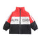 Cotton Patchwork Letter Printed Standing Collar Coat For Boys