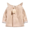 Girls Cute Cat Pattern Long Sleeves Warm Outerwear