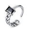 Fashion Sterling Silver Twisted Unique Zircon Adjustable Ring