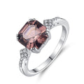 Fashion Colored Glass Gemstone 925 Silver Exquisite Ring