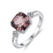 Fashion Colored Glass Gemstone 925 Silver Exquisite Ring