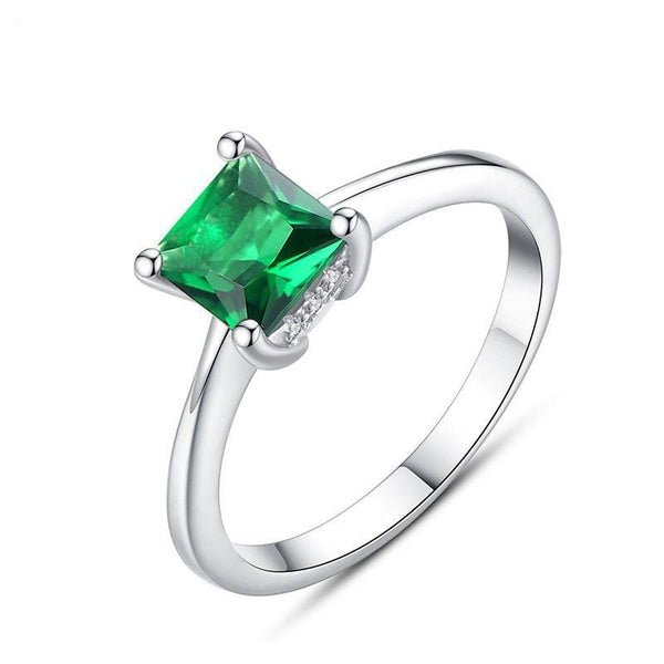 Women Luxury Fine Jewelry Good Quality Emerald Gemstone Ring