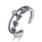 Fashion Women Vintage Style Antique Sterling Silver Adjustable Ring