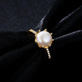 Fashion Fine Jewelry Multicolor Freshwater Pearl Silver Ring