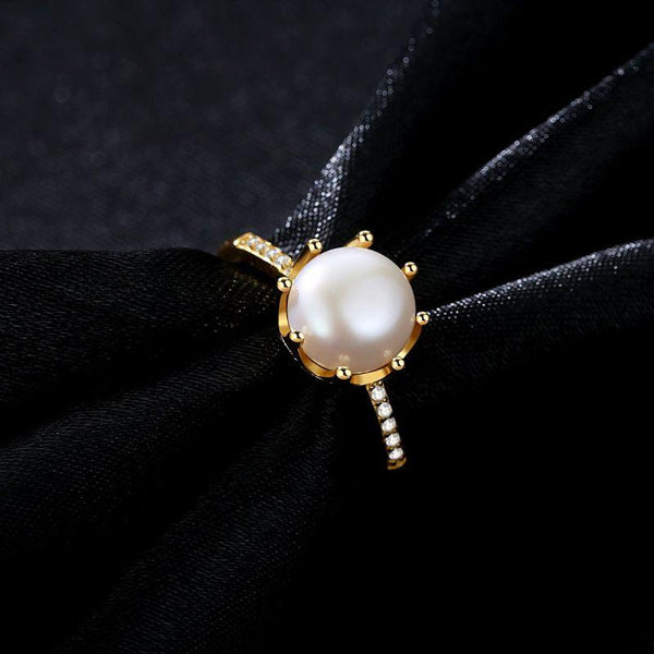 Fashion Fine Jewelry Multicolor Freshwater Pearl Silver Ring