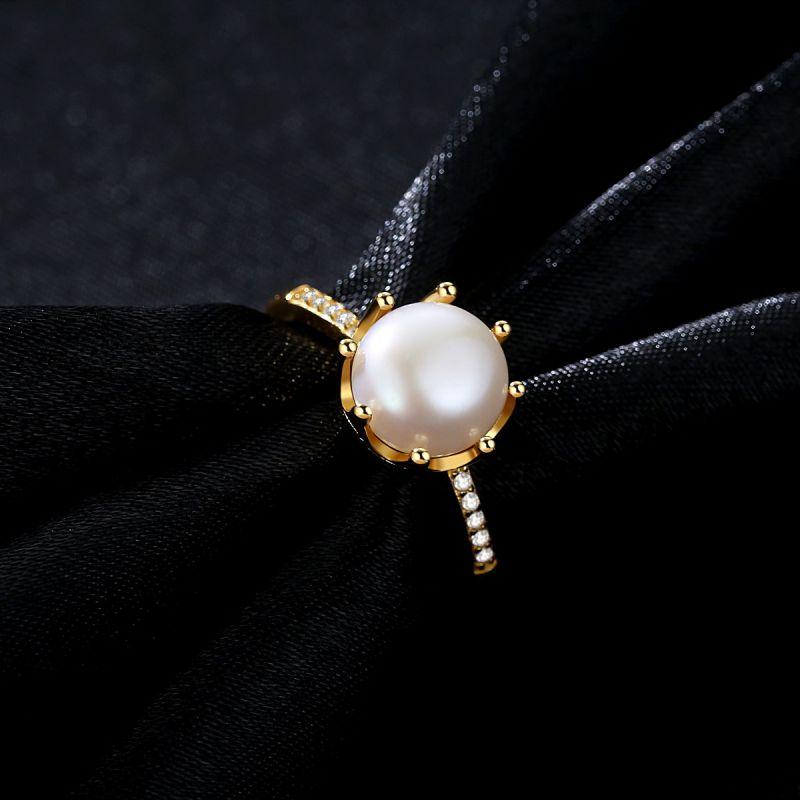 Fashion Fine Jewelry Multicolor Freshwater Pearl Silver Ring