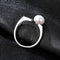 Fashion Geometry Design Luxury Sterling Silver Freshwater Zircon Ring