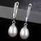 8-9mm Natural Freshwater Pearl Luxury Sterling Silver Clip Earrings