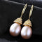 Women Fine Jewelry Gold Plated Sterling Silver Pearl Drop Earrings
