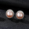 Good Quality 4A Freshwater Pearl Shell Shape Silver Stud Earrings