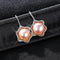 Fashion Elegant Flower Shape Earrings Women Natural Pearl Drop Earrings
