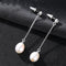 8-9mm Fashion Drop Shape Freshwater Pearl Silver Earrings