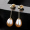 Fashion Long Length Natural Pearl Jewelry Sterling Silver Earrings