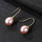 Fashion Women Simple Design Natural Pearl Sterling Silver Earrings