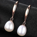 S925 Sterling Silver Jewelry Natural Freshwater Pearl Drop Earrings