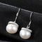Fashion Big Size Natural Mabe Pearl Dangle Sterling Silver Earrings