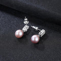 Fashion Cute Stud Earrings Women Luxury 3A Zircon Pearl Earrings