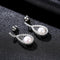 Fashion Luxury Drop Shape Hollow Sterling Silver Pearl Earrings