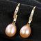 Good Quality Shiny Freshwater Pearl Luxury Sterling Silver Hook Earrings