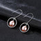 Luxury 925 Silver Material Unique Circle Design Natural Pearl Earrings