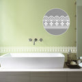 Kitchen Glass Door Mirror Lace Crystal Holiday Festival Decoration Window Wall Waistline Stickers