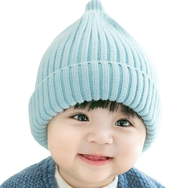 Babies Solid Color Pacifier Pattern Woolen Knitted Hat