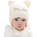 Babies Cute Cartoon Little Cat Pattern Warm Knitted Hat