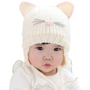 Babies Cute Cartoon Little Cat Pattern Warm Knitted Hat