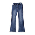 Girls Cotton Solid Color Slim Fit Jeans