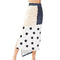 Women Unique Color Blocking Design Classic Dot Print Skirt