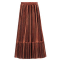 Elegant women Fashion Solid Color Retro Velvet Fabric Long Skirt