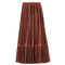 Elegant women Fashion Solid Color Retro Velvet Fabric Long Skirt