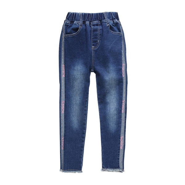Girls Fashion Cotton Patchwork Denim Jeans