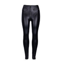 Modern Fashion Lady Good Quality PU Leather Sexy Booty Zipper Skinny Pants