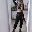 Fashion Women Unisex Street Style Zipper Pockets Jogger Pants