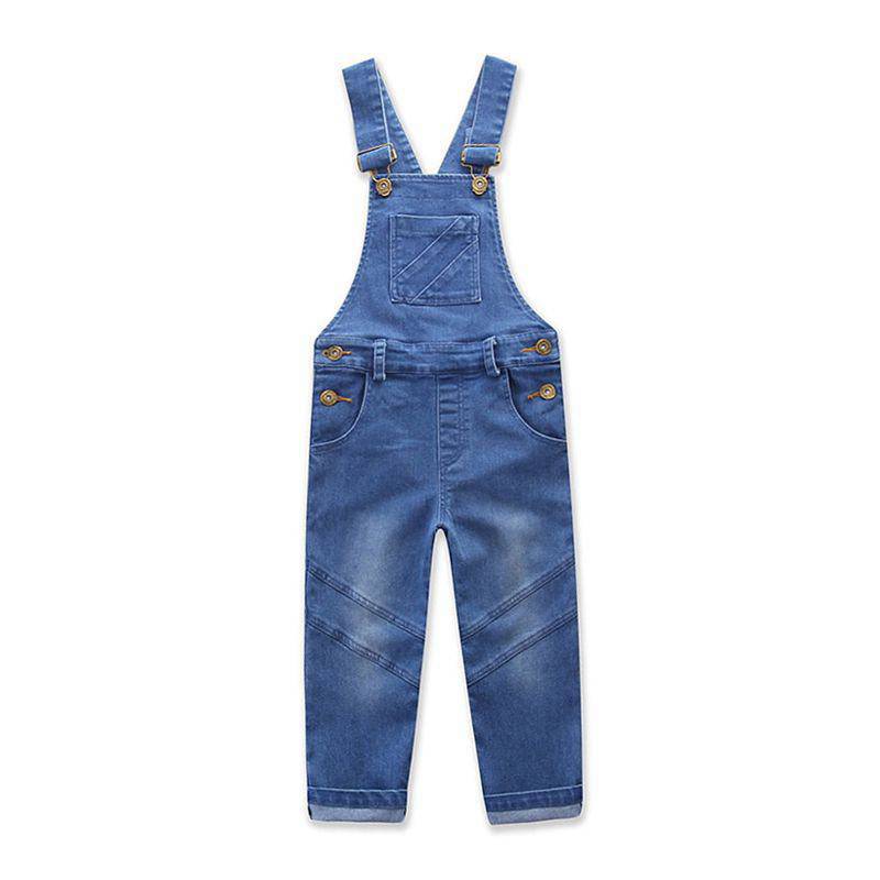 Cool Style Kids Cotton Solid Color Jumpsuits