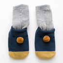 2 Pcs Set Baby Cotton Ball Design Anti Slip Socks And Kneecaps