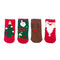 4 Pairs Christmas Cotton Thickened Kids Gifts Socks Set