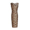 Fashion Hot Sale Animal Print Sexy Women Plus Size Sleeveless Tight Dress