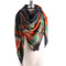 Fashion Color Blocking Design Women Plaid Pattern Scarf