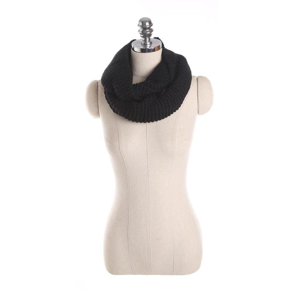 Women Winter Solid Color Knitting Scarf Collar