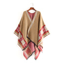 Classic Geometric Pattern Women Bright Color Winter Warm Shawl