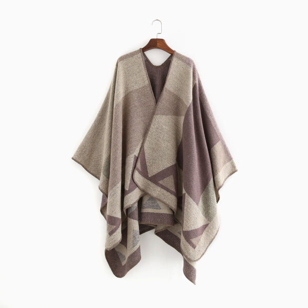 Irregular Geometric Pattern Women Hot Sale Warm Shawl