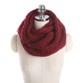 Fashion Women Solid Color Knitting Braided Pattern Scarf