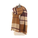 Elegant Men And Women Unisex Plaid Pattern Heavy Scarf