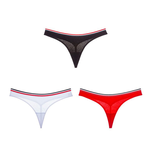 3 Pieces Packed Women Low-waisted Seamless Sexy Cotton Thong