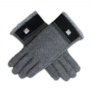 Men Winter Wear Solid Color Touch Screen Velvet Gloves