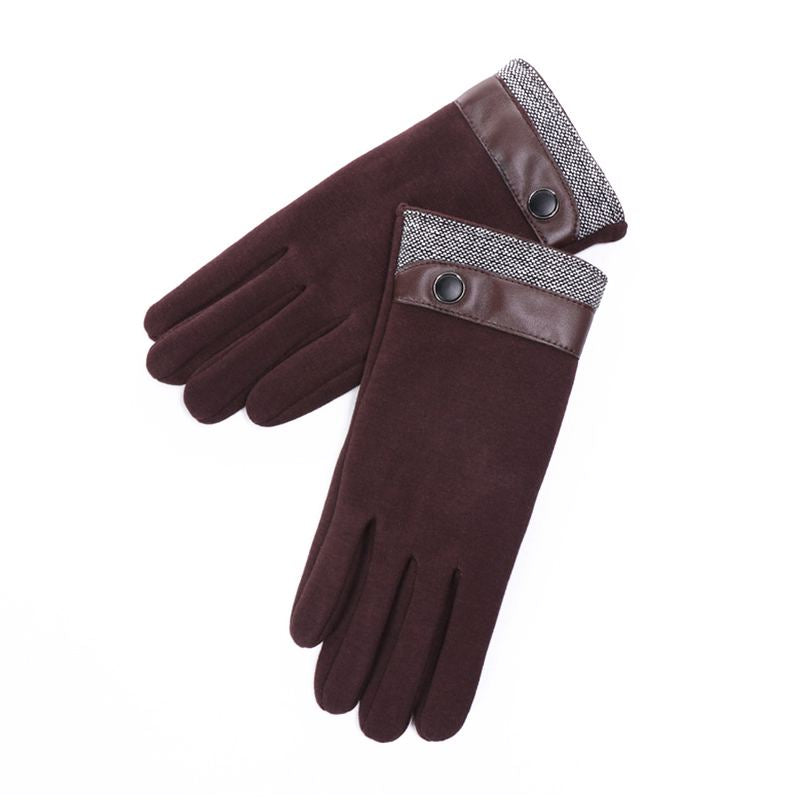 Businessmen Fashion Screen Touchable High Quality Velvet Driving Gloves